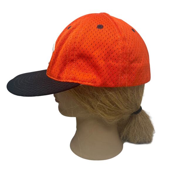 Cincinnati Reds Hat Sportco Ballfit Mesh Fitted Men's Orange Black - Picture 7 of 9